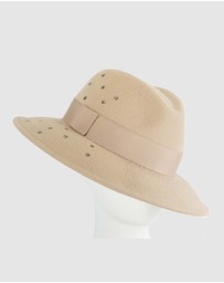 Max Alexander - Winter Felt Beige Fedora Hat