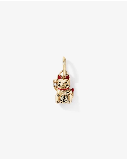 Michael Hill - Lucky Cat Pendant with Diamond in 10kt Yellow Gold