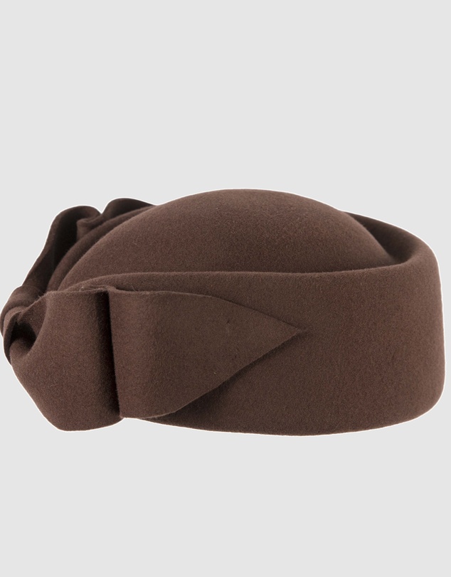 Max Alexander - Felt Brown Pillbox Hat
