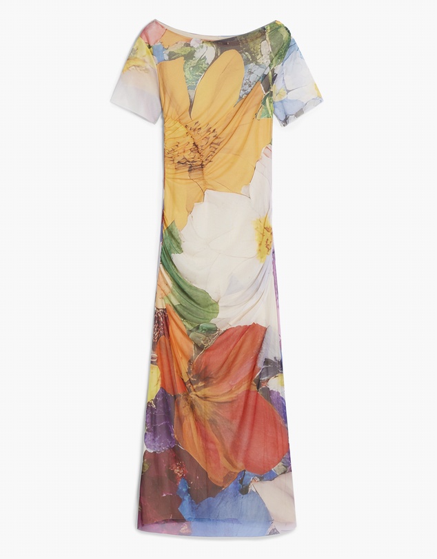 Desigual - Midi Tulle Dress with Flowers