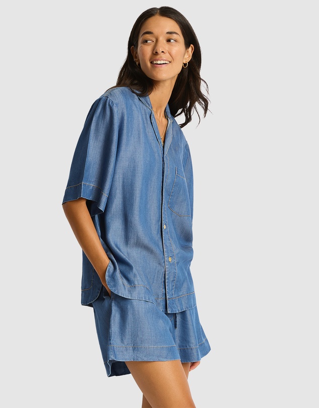 Sea Level Australia - Denim Surf Bowling Shirt