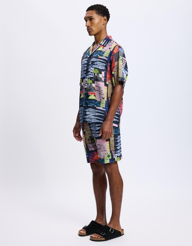 Scotch & Soda - Relaxed-Fit Tencel All-Over Printed Short-Sleeved Shirt