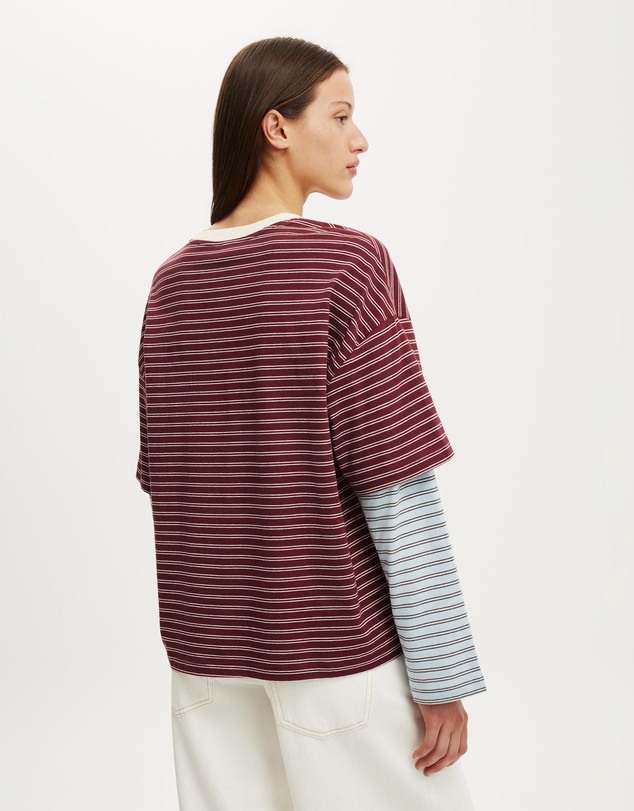 Cotton On - Boxy Double Layer Long Sleeve