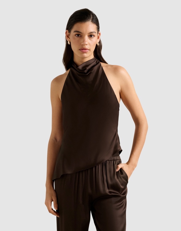 Forever New - Skyler Halter Neck Satin Top