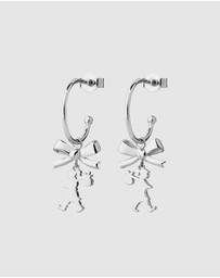 Karen Walker - Mini Girl with a Bow Hoops