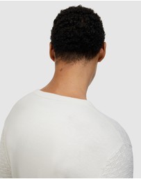 Politix - Elvin Geo Textured Crew Knit