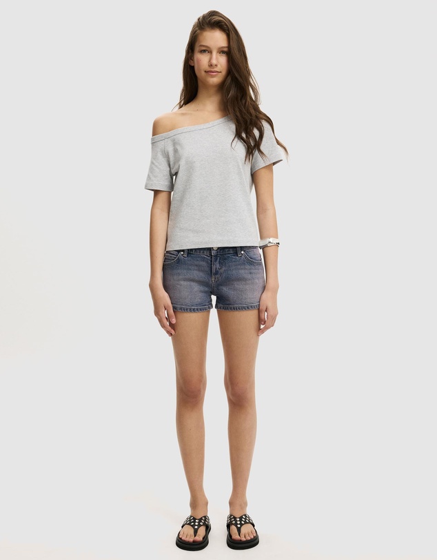 Cotton On - Micro Low Denim Shorts