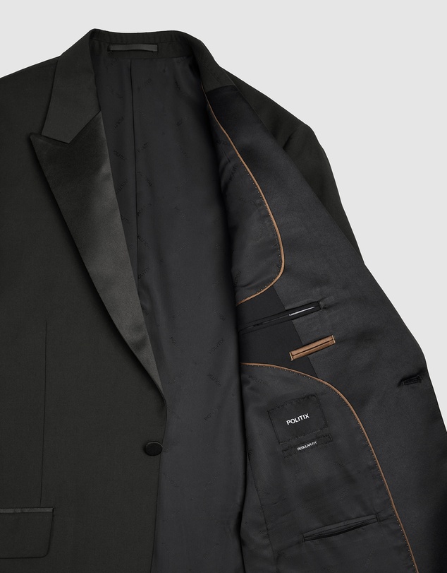 Politix - Riley Black Tie Chintz Tuxedo