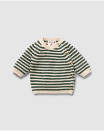 Wilson & Frenchy - Organic Knitted Stripe Kimono Cardigan - Babies
