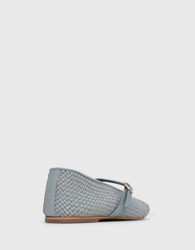 Betts - Gracie Leather Woven Ballet Flats