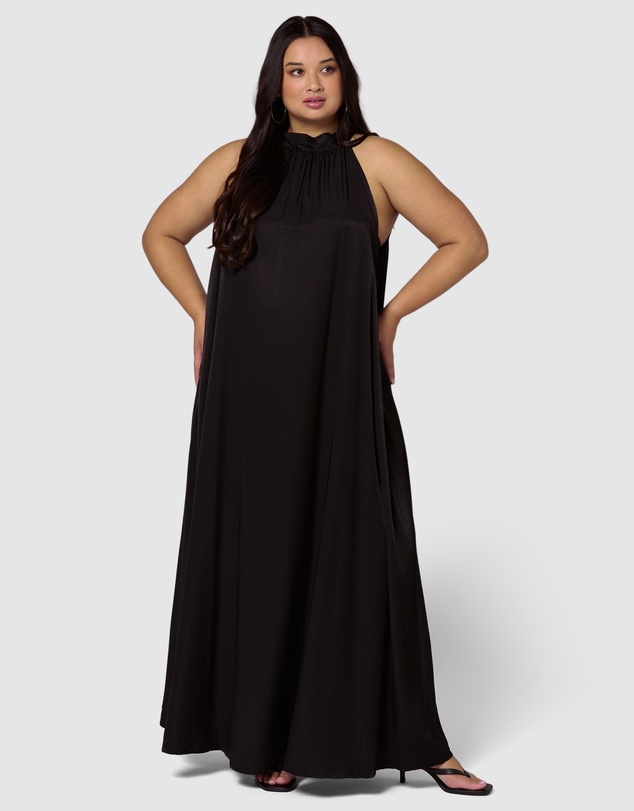 Sunday In The City - Obsidian Halterneck Maxi Dress
