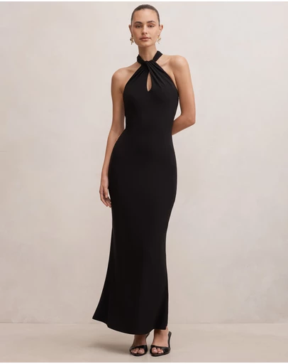 Forever New - Arlette Halter Neck Scarf Maxi Dress