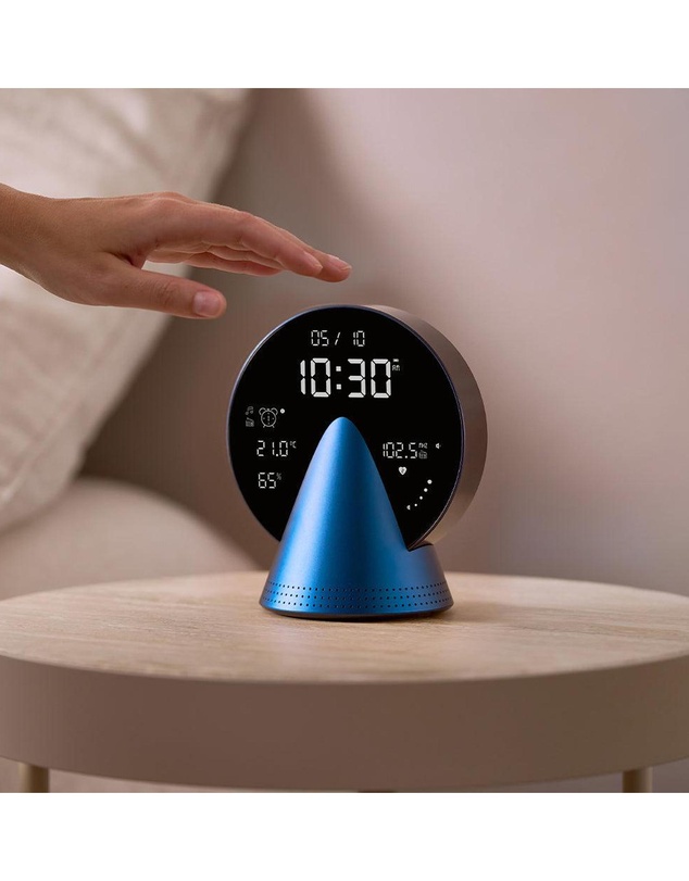 Lexon - Lexon Conic Radio Alarm Clock With Fm & Built-In Bluetooth Speaker - Blue