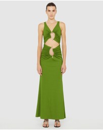 Christopher Esber - Paisley Rushed Disconnect Tank Dress