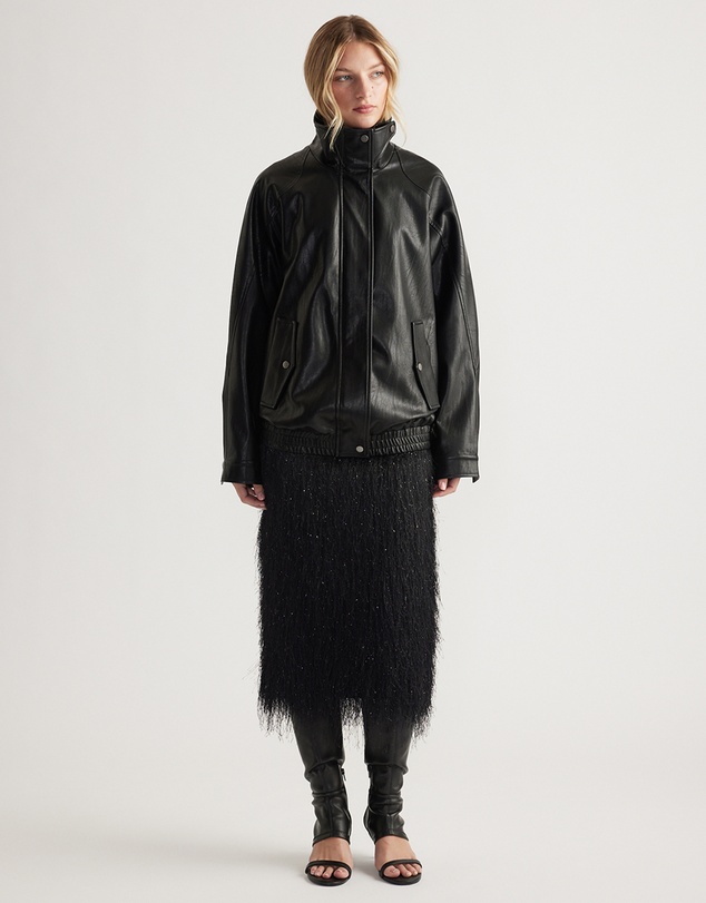 Decjuba - Rue Lurex Fringed Midi Skirt