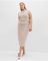 City Chic - Callie Knit Wrap Midi Skirt