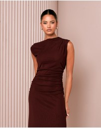 Azzurielle - Pru Off Shoulder Mesh Dress