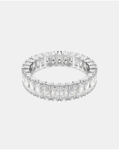 Swarovski - Matrix Ring, Baguette Cut, White, Silver-Tone Finish