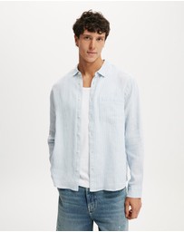 Cotton On - Relaxed Linen Long Sleeve Shirt