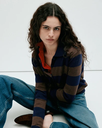 M.N.G - Cardigan with Buttons and Lapel Collar