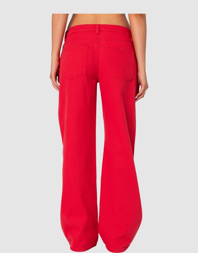 EDIKTED - Mud Wash Low Rise Slouchy Jeans