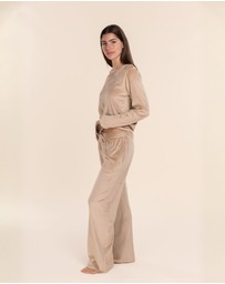 Gingerlilly - Thea Velour Long Lounge Set