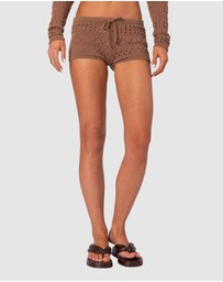 EDIKTED - Betsy Tie Front Knitted Shorts