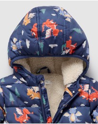 Purebaby - Shearling Lined Puffer Jacket -Kids-Babies