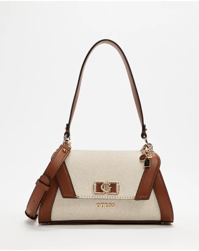 GUESS - Karnilla Canvas Flap Shoulder Bag