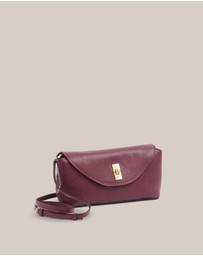 VESTIRSI - Sloane Bordeaux Leather Convertible Clutch
