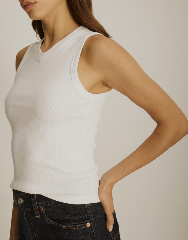 Atmos&Here - Organic Cotton High V-Neck Tank