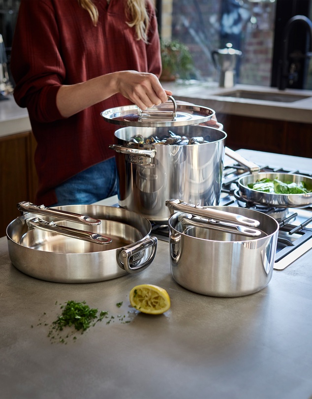 Joseph Joseph - Space Steel 6-piece Stainless-steel Cookware Set with Folding Handles
