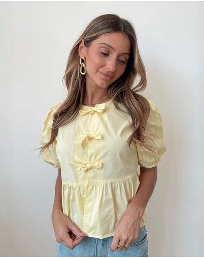 Esther & Co - Rayanna Top - Yellow