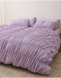 Sheet Society - Sofia Ruched Cotton Quilt Cover Set