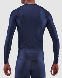 SKINS - SKINS Compression Men's Series-1 Active Long Sleeve Top Navy Blue