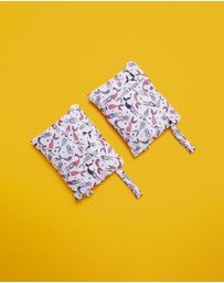 itti bitti - Small Double Pocket Wetbag Pack - Mermaid Wish