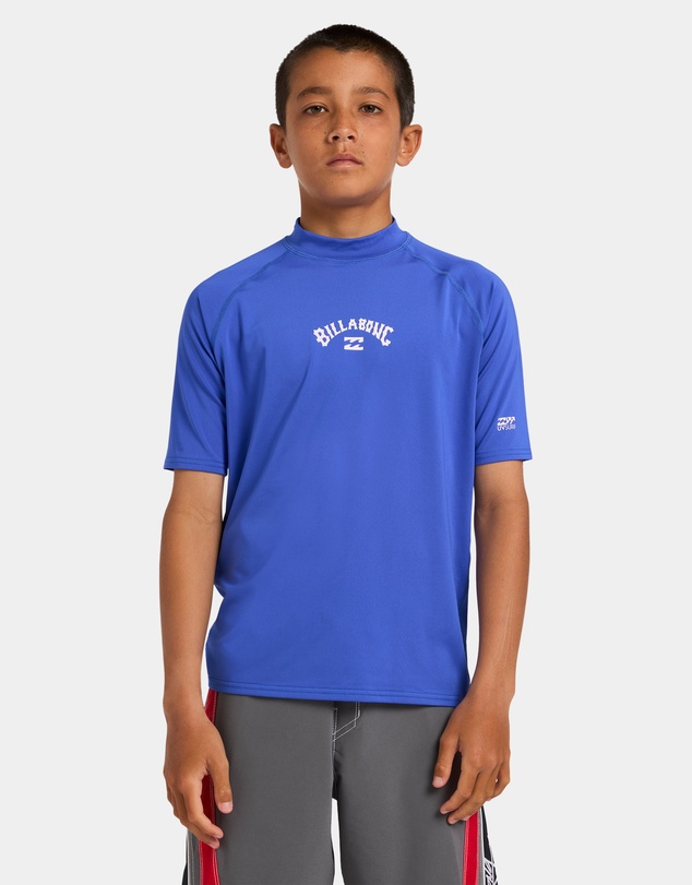 Billabong - Boys 8 to 16 Boys All Day Arch Regular Fit Short Sleeve Rashguard