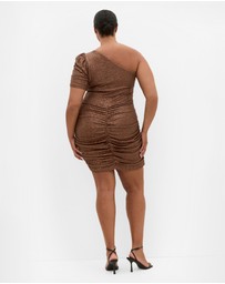 City Chic - Angelina One Shoulder Sequin Mini Dress