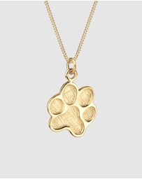 Elli Jewelry - Necklace Pendant Paw in 925 Sterling Silver Gold Plated