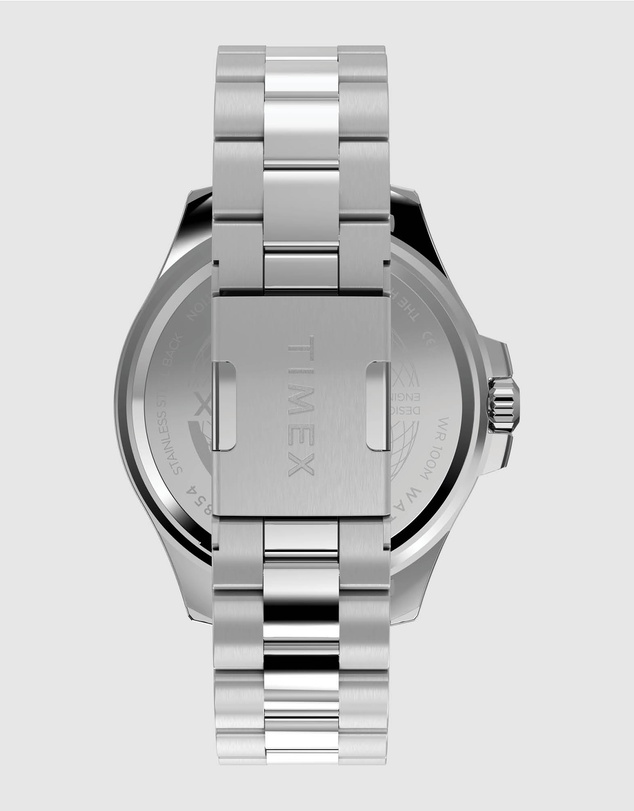 TIMEX - Harborside Coast Multifunction 43mm Stainless Steel Bracelet Watch