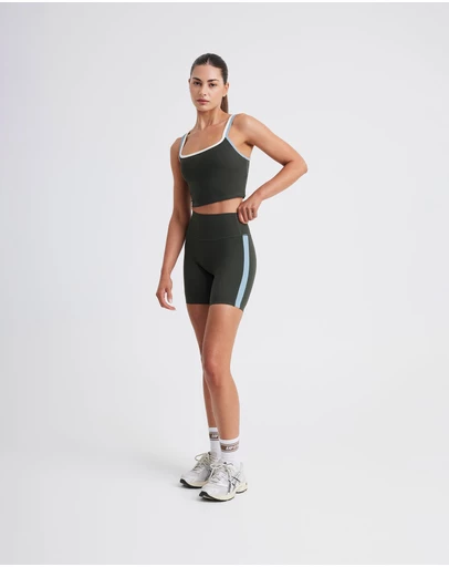 Upstate - Air Sculpt Strappy Layered Tank - Urban Ivy