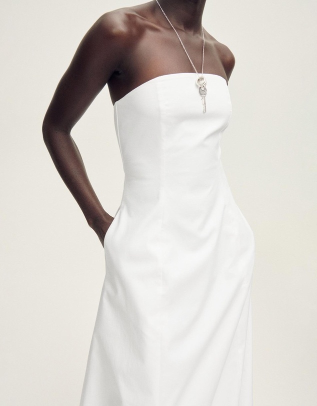 M.N.G - Rita Strapless Dress With Puffed Hem