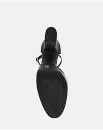 Steve Madden - Selestine Black Satin Heels