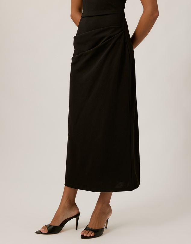 Tussah - Cindy Crepe Tuck Midi Dress
