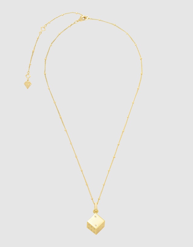 Wanderlust + Co - Dice Gold Necklace