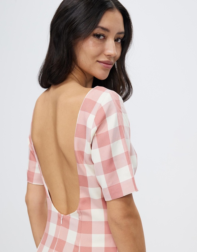 Honey and Beau - Barbie Pink Low Back Dress