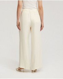 Oxford - Sonia Linen Blend Front Pleat Pants