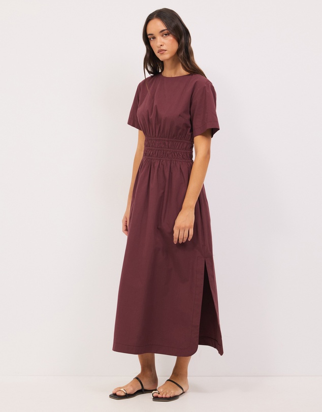 Calli - Danni Shirred Midi Dress