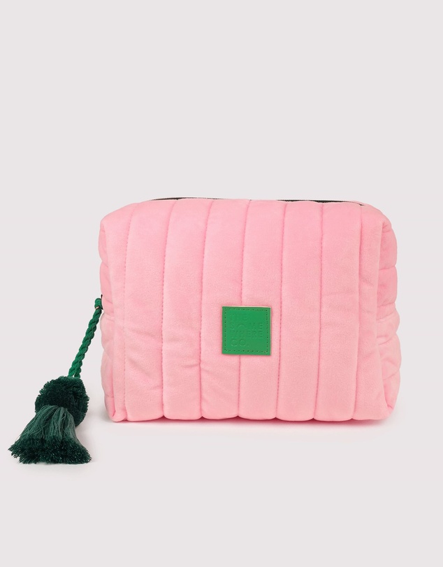 The Somewhere Co - Pink Velvet Cosmetic Case