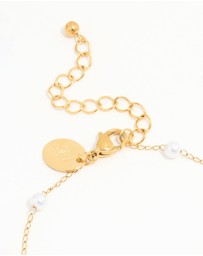 Lovisa - Waterproof Gold Plated Stainless Steel Pearl Star & Shell Charm Anklet